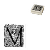  Monogram  initiaal letter M Rubberstempel (Gestempeld)