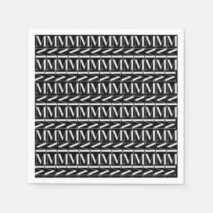 Monogram Initiaal letter M Servetten
