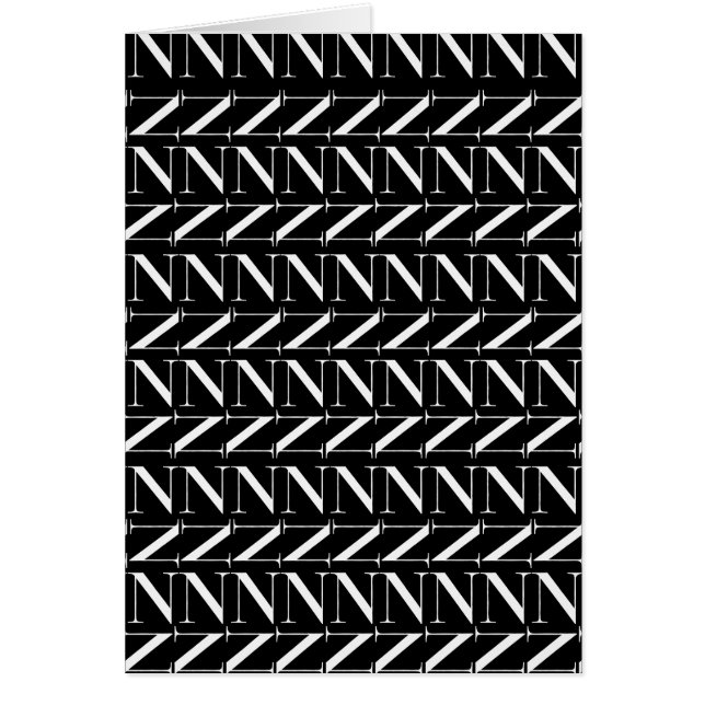 Monogram Initiaal letter N (Voorkant)