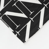 Monogram Initiaal letter N Fleece Deken (Hoek)
