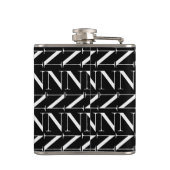 Monogram Initiaal letter N Heupfles (Achterkant)