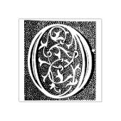 Monogram  initiaal letter O Rubberstempel (Afrduk)