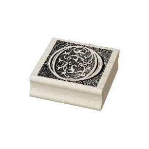  Monogram  initiaal letter O Rubberstempel