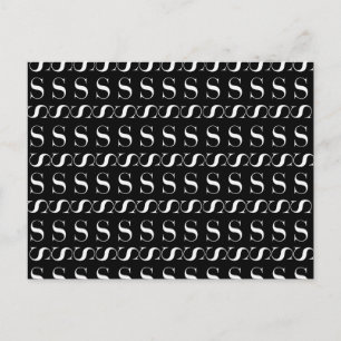 Monogram Initiaal letter S Briefkaart