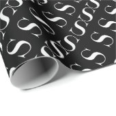 Monogram Initiaal letter S Cadeaupapier (Rol Hoek)