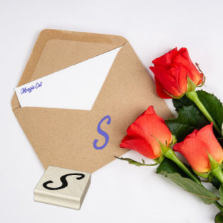 Monogram Initiaal letter S Rubberstempel