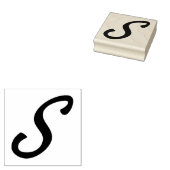 Monogram Initiaal letter S Rubberstempel (Gestempeld)
