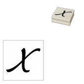 Monogram Initiaal letter X Rubberstempel (Gestempeld)