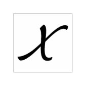 Monogram Initiaal letter X Rubberstempel (Afrduk)
