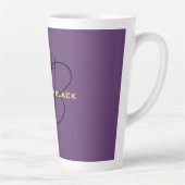 Monogram Initiaal Letters Indigo Minimalistisch Mo Latte Mok (Rechts)