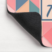 Monogram Initiaal Meisje Paster Pink Colorful Muismat (Hoek)