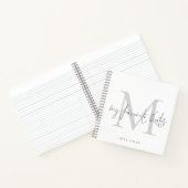 Monogram Initiaal Mijn favoriete offertes Notitieboek (Binnen)