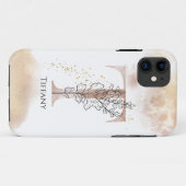 Monogram Initiaal Modern Letter T Boho gepersonali Case-Mate iPhone Case (Achterkant (horizontaal))