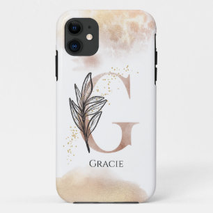 Monogram Initiaal Moderne Letter G Boho Persoonlij iPhone 11 Hoesje