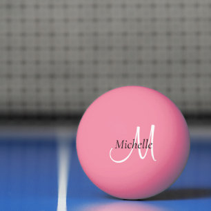 Monogram Initiaal Moderne Sjabloon Donker Sinaasap Pingpongballen