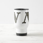 Monogram Initiaal N Hydrangea Floral Travel Mug Reisbeker (Center)