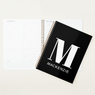Monogram Initiaal Naam Eenvoudig aangepast Planner