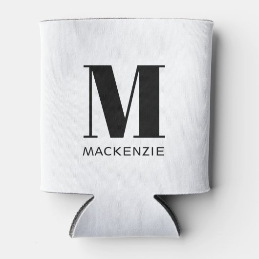 Monogram Initiaal Naam Eenvoudig Blikjeskoeler (Voorkant)