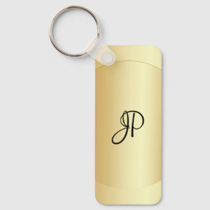  Monogram Initiaal naam Faux Gold Sleutelhanger