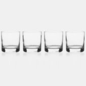 Monogram Initiaal naam gepersonaliseerde bruiloft Whisky Glas (Links)