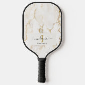 Monogram Initiaal Naam Marmer Script Pickleball Paddle (Achterkant)