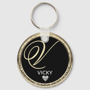 Monogram Initiaal Naam Sleutelhanger