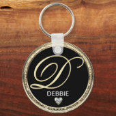 Monogram Initiaal Naam Sleutelhanger (Voorkant)