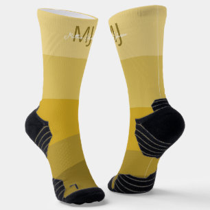 MONOGRAM INITIAAL NAME GOLD GRADIENT LINE PATROON SOKKEN