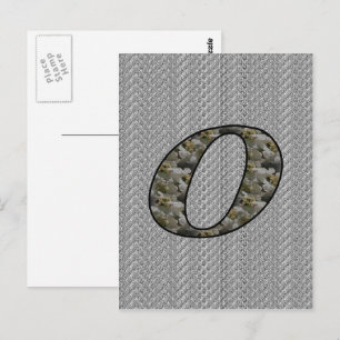 Monogram Initiaal O Hortensia Bloemen Briefkaart