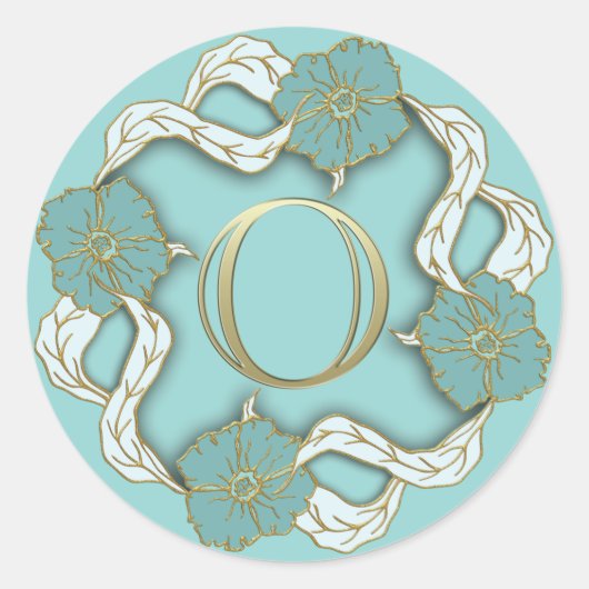 monogram initiaal O stickers (Voorkant)