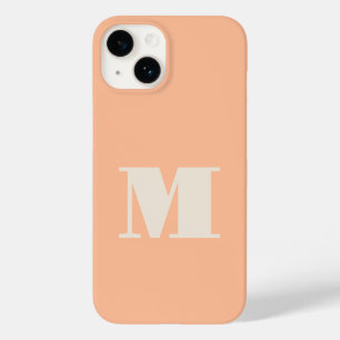Monogram Initiaal perzik modern Case-Mate iPhone 14 Hoesje