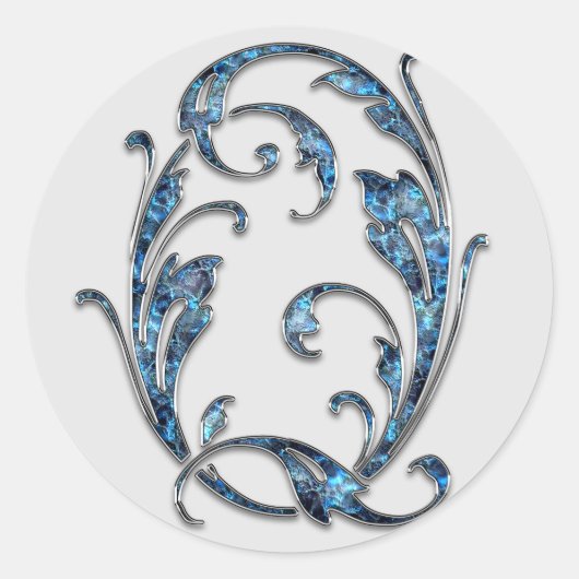 monogram initiaal Q stickers (Voorkant)