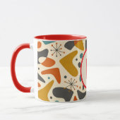 Monogram Initiaal Retro Cadeau Mok (Links)
