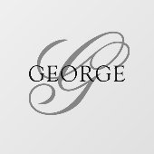 Monogram initiaal Script Auto Raamsticker (Vel)