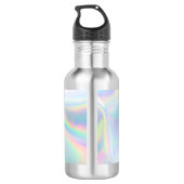 Monogram Initiaal Script Holographic Modern Waterfles (Achterkant)