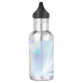 Monogram Initiaal Script Holographic Modern Waterfles (Links)