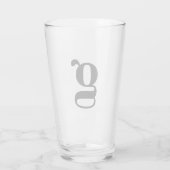 Monogram Initiaal Simple Ber Glas (Achterkant)