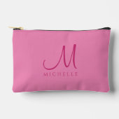 Monogram Initiaal Sjabloon Elegante Roze Stevige K Etui (Voorkant)