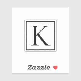 Monogram Initiaal Sticker