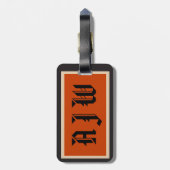 Monogram Initiaal traditionele stijl Bagagelabel (Achterkant verticaal)