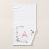 Monogram Initiaal van moderne Waterverf Bad Handdoek (Handdoek)