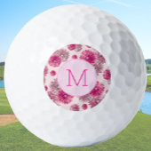 Monogram Initiaal Vrouwelijk Roze Custom Dames Golfballen