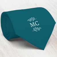 Monogram Initiaal Wapen Botanisch blad Thee groen