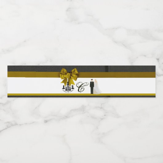 Monogram Initiaal Water Etiket Flacon (Enkel label)