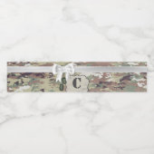 Monogram Initiaal Water Etiket Fles Leger OCP Camo (Enkel label)