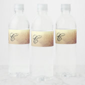 Monogram Initiaal Waterfles Label Sunrise Pathwa Waterfles Etiket (Flessen)