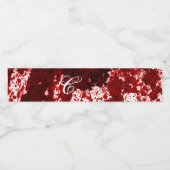 Monogram Initiaal Waterflesetiket Bloedspat Waterfles Etiket (Enkel label)