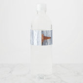 Monogram Initiaal Waterflesetiket Witte Was Woo Waterfles Etiket (Achterkant)