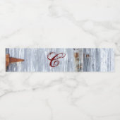 Monogram Initiaal Waterflesetiket Witte Was Woo Waterfles Etiket (Enkel label)