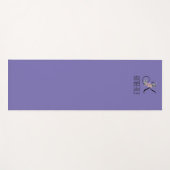 Monogram initiaal waterverf bloem lavendel yogamat (Voorkant (horizontaal))